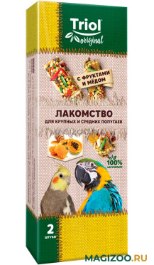 TRIOL ORIGINAL лакомство для средних попугаев с фруктами и медом  (2 шт)