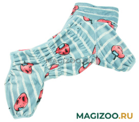FOR MY DOGS комбинезон для собак Клубника голубой для мальчиков FW864-2020 M (22)