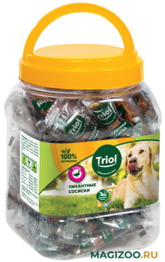 Лакомство TRIOL для собак сосиски пикантные с уткой 500 гр (1 шт)