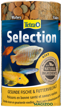 TETRA SELECTION корм для тропических рыб 4 в 1 (100 мл)