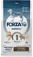 FORZA10 DOG MEDIUM MONODIET монобелковый для взрослых собак средних пород при аллергии с ягненком (1,5 кг)