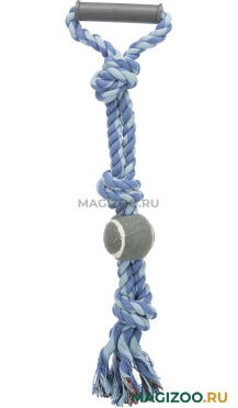 TRIXIE игрушка для собак «Веревка с теннисным мячом» (50 см)