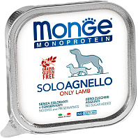 MONGE MONOPROTEIN SOLO DOG монобелковые для взрослых собак паштет с ягненком 70014151 (150 гр)