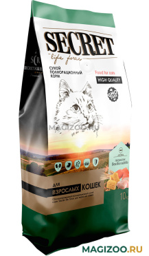 Сухой корм SECRET LIFE FORCE для взрослых кошек с лососем (10 кг) 