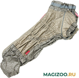 FOR MY DOGS дождевик для таксы Капли бежевый металлик для девочек 610SS-2022 F (TC1) 