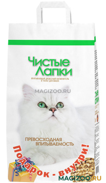 ЧИСТЫЕ ЛАПКИ – наполнитель древесный для туалета кошек (12 л УЦ)