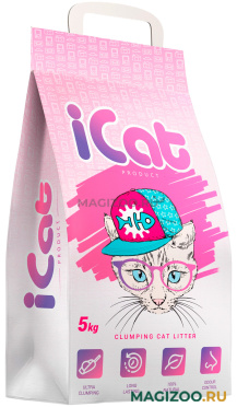 ICAT наполнитель комкующийся для туалета кошек (5 кг)
