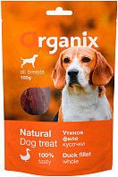 Лакомство ORGANIX для взрослых собак всех пород утиное филе (100 гр)