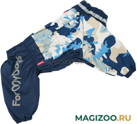 FOR MY DOGS комбинезон для собак синий/серый камуфляж для мальчиков FW1048-2022 M (C2) 