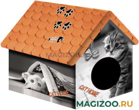 Дом для животных PerseiLine Дизайн Кошка с газетой 33 х 33 х 40 см (1 шт)