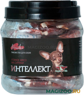 Лакомство Green Qzin Miniki Интеллект для собак маленьких пород мясо утиное сушеное на сурими 440 гр (1 шт)
