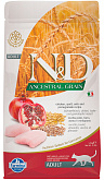 FARMINA CAT N&D ANCESTRAL GRAIN CHICKEN & POMEGRANATE низкозерновой для взрослых кошек с курицей и гранатом (1,5 кг)