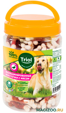 Лакомство TRIOL для собак косточки кальцинированные с уткой 450 гр (1 шт)