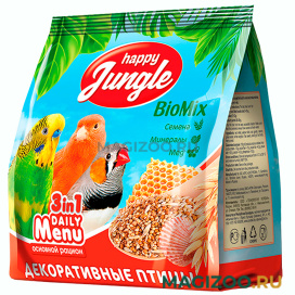 HAPPY JUNGLE для декоративных птиц (350 гр)