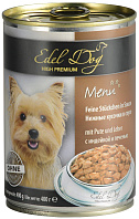 EDEL DOG для взрослых собак всех пород с индейкой и печенью в соусе  (400 гр)