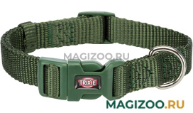 Ошейник для собак Trixie Premium S–М нейлон тёмно-зелёный 15 мм 30 – 45 см (1 шт)