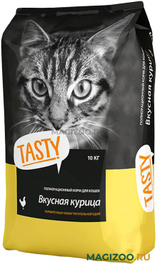 Сухой корм TASTY для взрослых кошек с курицей (10 кг)