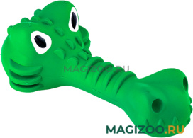 Игрушка для собак Mr.Kranch Крокодил с пищалкой с ароматом курицы зеленый 18 см (1 шт)