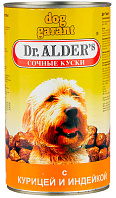 DR. ALDER'S DOG GARANT для взрослых собак с курицей и индейкой в соусе банка (1230 гр)