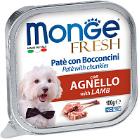 MONGE FRESH DOG для взрослых собак паштет с ягненком  (100 гр)