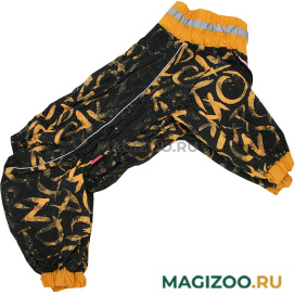 FOR MY DOGS комбинезон для собак черно/желтый для девочек FW1203-2022 F (C2)