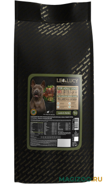 Сухой корм LEO&LUCY HOLISTIC для взрослых собак средних пород с ягненком, травами и биодобавками (12 кг)