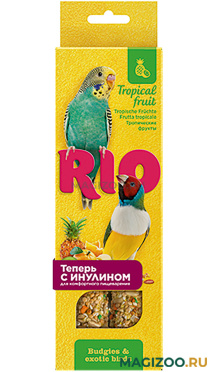 RIO палочки для волнистых попугаев и экзотических птиц с тропическими фруктами (2 шт)