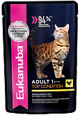 EUKANUBA CAT ADULT для взрослых кошек с курицей в соусе пауч (85 гр)