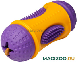 Игрушка для собак Homepet Silver Series цилиндр для лакомств каучук желто-фиолетовый 6 см х 13 см (1 шт)