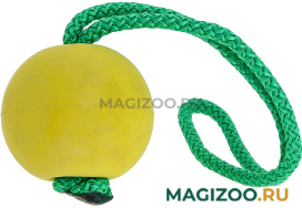 Игрушка для собак Каскад Мяч цельнолитой плавающий на веревке 6 см (1 шт)