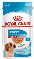 ROYAL CANIN MEDIUM PUPPY для щенков средних пород в соусе пауч (140 гр)
