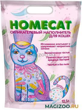 HOMECAT ВОЛШЕБНЫЕ КРИСТАЛЛЫ наполнитель силикагелевый для туалета кошек (12,5 л)