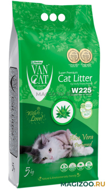 VAN CAT ALOE VERA наполнитель комкующийся для туалета кошек с ароматом алоэ вера (5 кг)