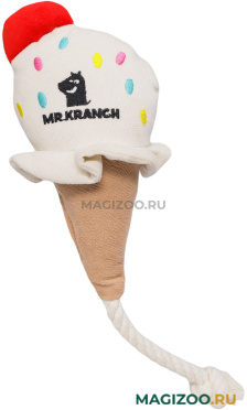 Игрушка для собак Mr.Kranch Мороженое с канатом бежевое 29 х 8 х 6,5 см (1 шт)
