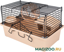 Клетка для мелких грызунов Eco Мини с этажом укомплектованная бежевая 28 х 17 х 20 см (1 шт)