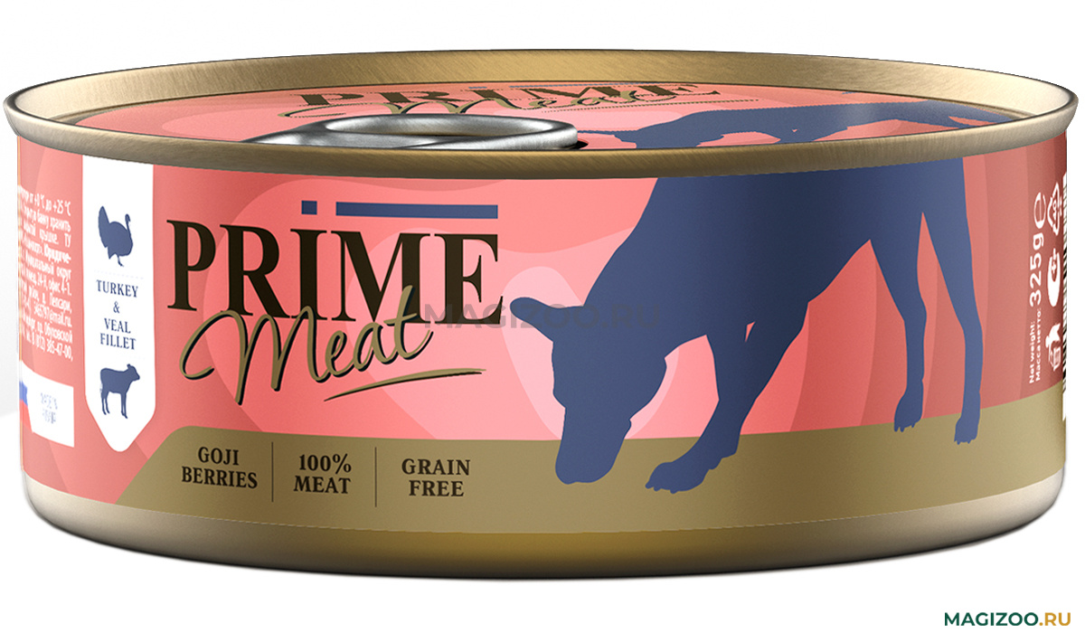 Мясо индейки собаке. Prime корм. Корм для собак Prime. Prime meat корм. Мясо птицы в желе консервы.
