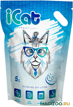 ICAT SNOW FLAKES наполнитель силикагелевый для туалета кошек  (5 л)