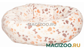Лежак для кошек Trixie Lingo с бортиком плюш белый/бежевый 50 х 40 см (1 шт)