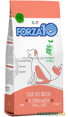 Сухой корм FORZA10 DOG MAINTENANCE LIGHT ALL BREEDS диетический для взрослых собак всех пород с тунцом и рисом (12,5 кг)