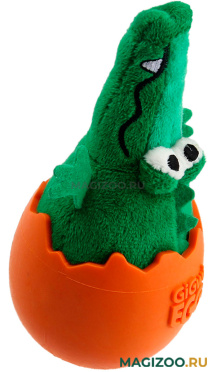 Игрушка для собак GiGwi Egg Крокодил неваляшка с пищалкой 14 см (1 шт)
