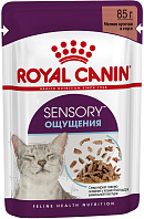ROYAL CANIN SENSORI ОЩУЩЕНИЯ для взрослых кошек для стимуляции рецепторов ротовой полости в соусе пауч (85 гр)