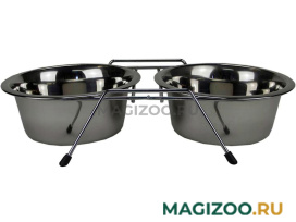Подставка напольная с двумя металлическими мисками Dogman 2 х 0,75 л (1 шт) 
