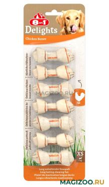 Лакомство 8 IN 1 DELIGHTS XS для собак маленьких пород косточки 7,5 см 7 шт (1 шт)
