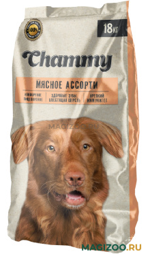 Сухой корм CHAMMY для взрослых собак крупных пород с мясным ассорти (18 кг)