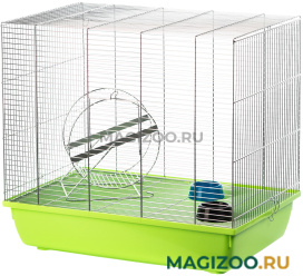 Клетка для грызунов Inter-Zoo G093 Wiewiorka с аксессуарами и оцинкованной решеткой цвет в ассортименте 59 х 36 х 52 см (1 шт)