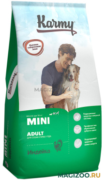 Сухой корм KARMY MINI ADULT для взрослых собак маленьких пород с индейкой (10 кг)