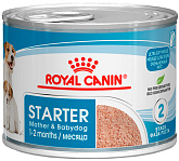 ROYAL CANIN STARTER MOUSSE для щенков до 2 месяцев, беременных и кормящих сук (195 гр)
