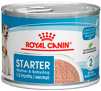 ROYAL CANIN STARTER MOUSSE для щенков до 2 месяцев, беременных и кормящих сук  (195 гр)