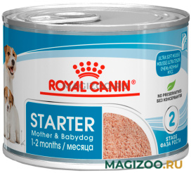Влажный корм (консервы) ROYAL CANIN STARTER MOUSSE для щенков до 2 месяцев, беременных и кормящих сук  (195 гр)