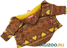 FOR MY DOGS куртка для собак коричневая флис FW812-2019 Br (22)